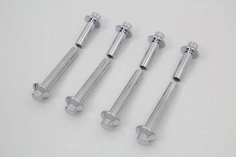 Juego de pernos de culata cromados para Harley Davidson Foto 3 de 4
