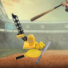 Auto Baseball Pitching Machine Ball Launcher Baseball Pitcher Outside Backyard