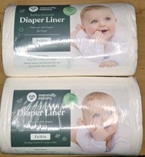 NEW 2x Naturally Nature Disposable Cloth Diaper Liners Unscented 100Pks White