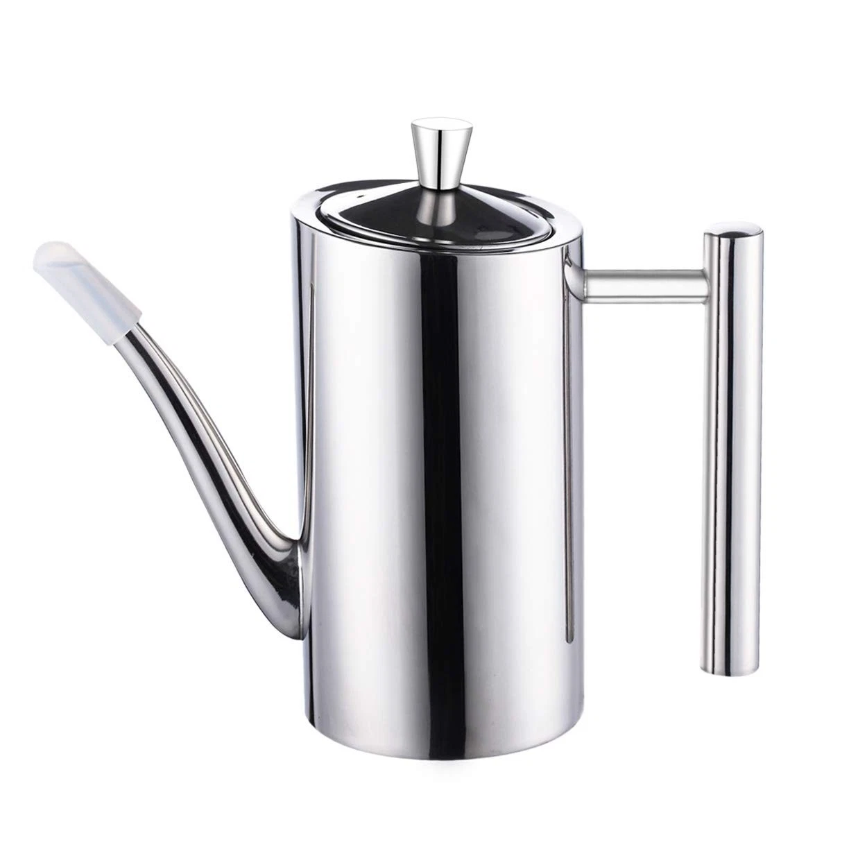 Sumerflos Olive Oil Dispenser Bottle Stainless Steel, 17 Ounces, Silver