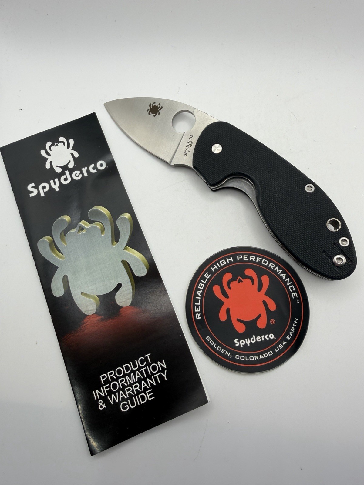 Spyderco Insistent G10 Black Folding Pocket Knife New C246GP