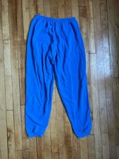 VTG Hanes Her Way Pants Women Large Blue Jogger Sweatpants Pull On Lounge