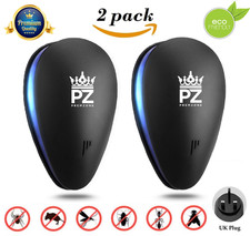 2 Pack Ultrasonic Pest Repeller Plug-In UK - Mouse Mice Rat Spider - Indoor Use