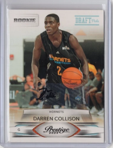 DARREN COLLISON NBA Hornets 2009-10 Panini Prestige RC Auto 373/399 #221 Card