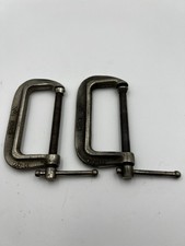 Lot of 2 Adjustable #112 1/2 - 2.5" C-Clamp Made In USA