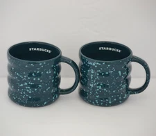 Starbucks Mug Winter Sub Zero Splatter Blue 2023 New with Tags Set of 2