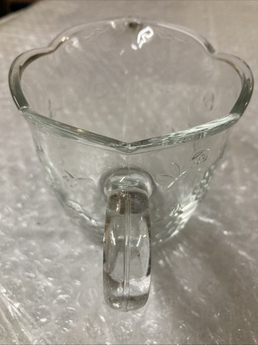 Vintage ~ Anchor Hocking ~ Savannah ~ Clear Glass Creamer Cup - Picture 4 of 7