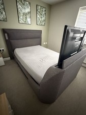 Grey Double TV Bed + TV Included