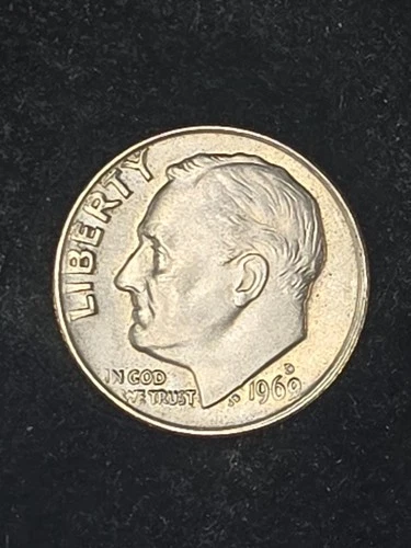 1969-D Roosevelt Dime — photo from another recent sale