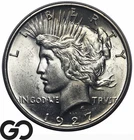 1927-D Peace Dollar *Key Date* Cartwheel Luster Choice BU++ Better Date