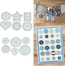 Button Shape Metal Die Cuts,Cutting Dies for Card Making Clearance,Embossing Die