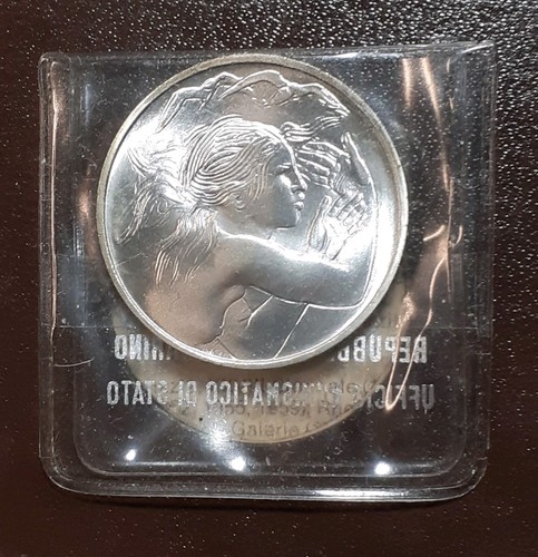 SAN MARINO VEREINTES EUROPA 1979 1000 LIRE SILBER BLUME DER PRÄGUNG - Bild 2 von 3