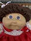 Original 1978-1982 Girl Cabbage Patch Doll Brown Hair Violet Eyes Signed