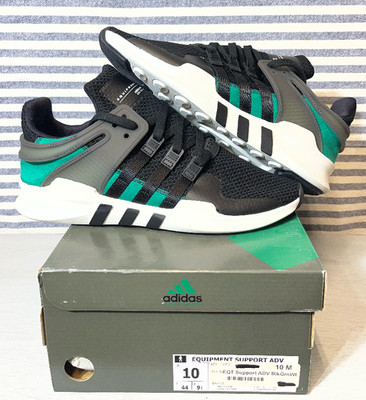 Adidas EQT Support ADV Core Black Sub Green New Mens Size 10 Black Sub Green