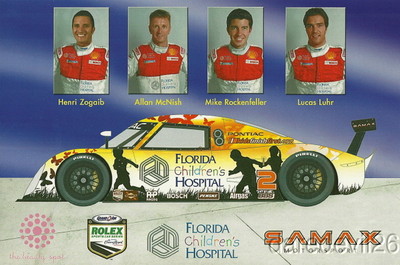 2008 Samax Motorsport #2 Pontiac DP 6x9 Rolex 24 Grand Am Hero Card ALLAN MCNISH