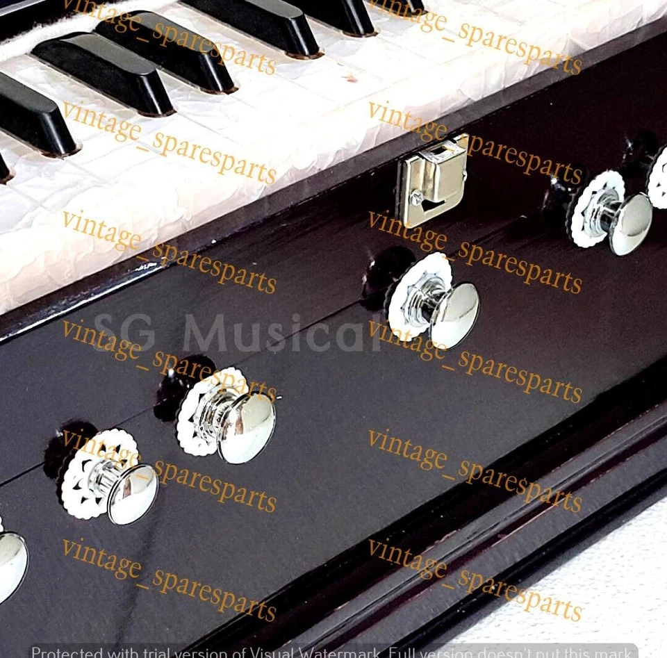 MUSICAL HARMONIUM OCTAVES~7 STOPS~DOUBLE REEDS~39 KEYS~DOUBLE FOLD BELLOW~440 HZ - Image 3 of 4