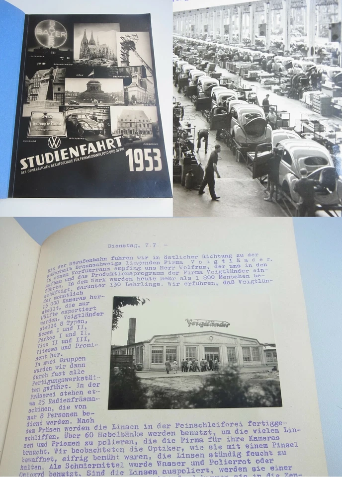 Fachschule für Optik und Fototechnik BERLIN: Bericht Studienfahrt 1953; 29 Fotos - Bild 1 von 1