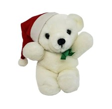 DAKIN 7" VINTAGE 1986 WHITE CUDDLES TEDDY BEAR RATTLE STUFFED ANIMAL PLUSH TOY