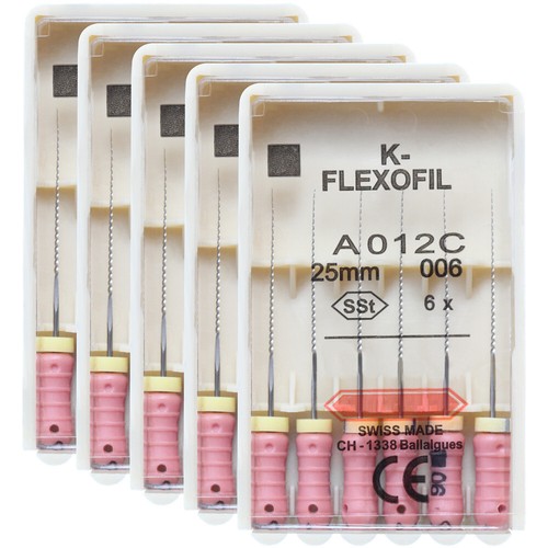 5 Packungen 21/25/31 mm K-FLEXOFILE Flexibilität Dental Endodontische Wurzelkanal K Feilen - Bild 4 von 28