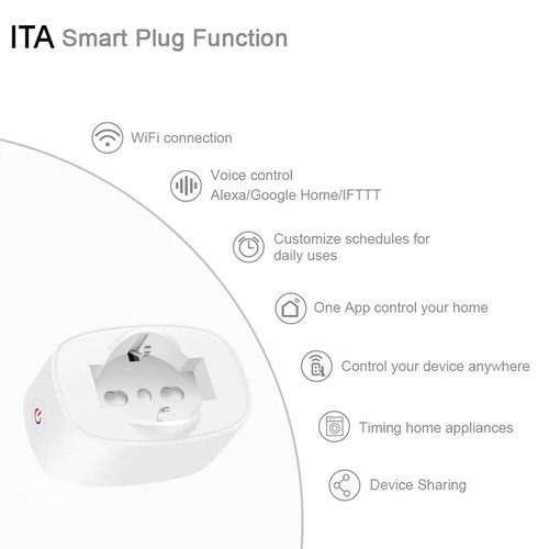 Tuya WiFi 16A Smart Plug Standard with Power Monitor APP Remote Voice Control - Picture 10 of 20