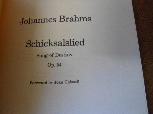 No.1601 BRAHMS Schicksalslied Op.54 - Edition EULENBURG Orchestra Score - Picture 6 of 11