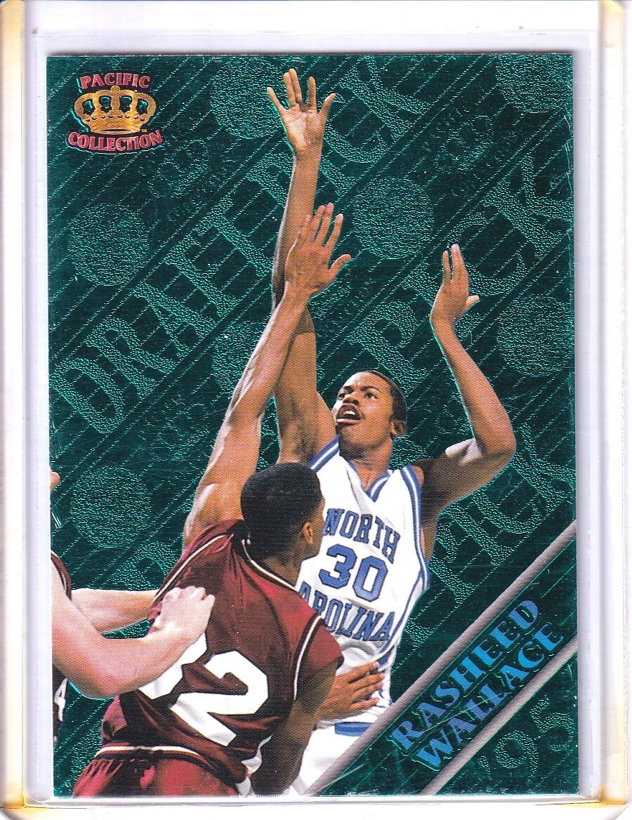 1995 Pacific Prisms - RASHEED WALLACE - #27 BLUE parallel - Tar Heels