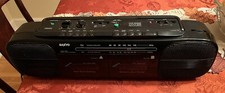 Vintage Sanyo MW 708 Boombox Stereo High Speed Dubbing Duel Cassette - One Touch