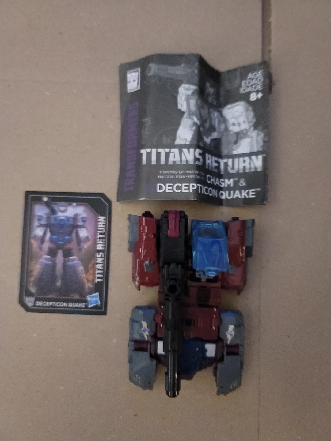 Transformers Chasm & Quake Action Figures Used  Titans Return Deluxe Class Toy!