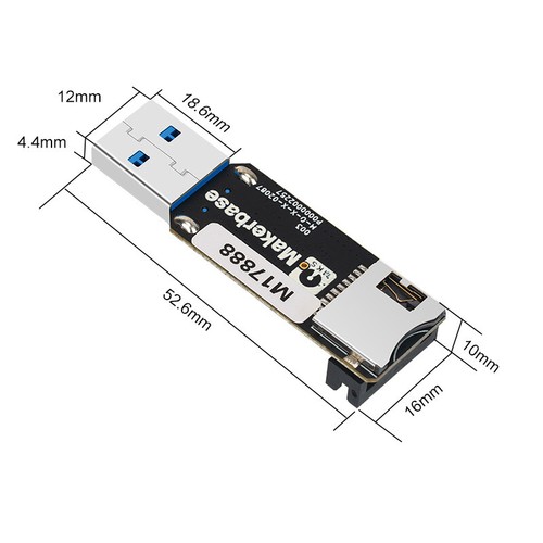 For Memory Module and Storage Card Adapter EMMC-ADAPTER V2 USB3.0 Card Reader - Afbeelding 5 van 6