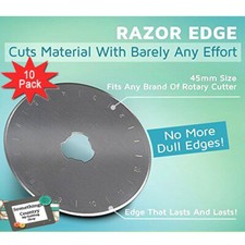 Sew Better Set 10 Rotary Cutting Blades 45mm Fits All Brands Olpha Clover