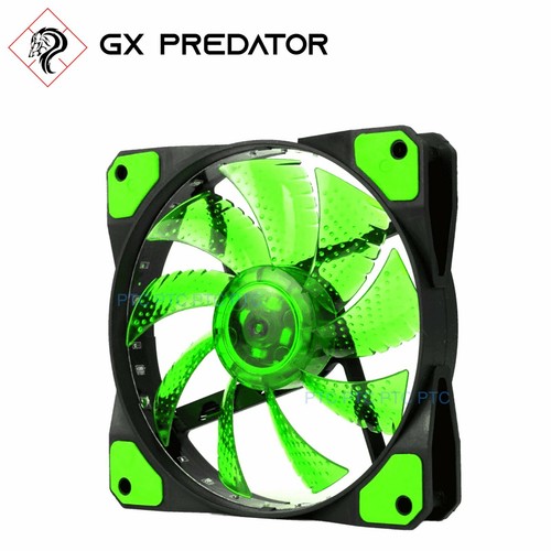 120mm LED Ultra Silent Cooling Fan Computer PC Case heatsink 15 LEDs 12V -Green - Picture 2 of 11