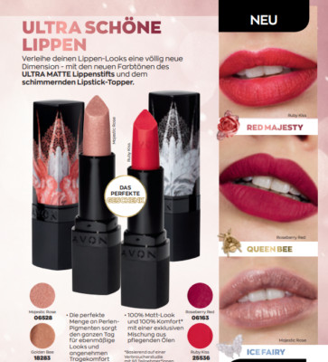 Avon  Topper Lippenstift Farbe Golden Bee  für über den matten WOW Trends