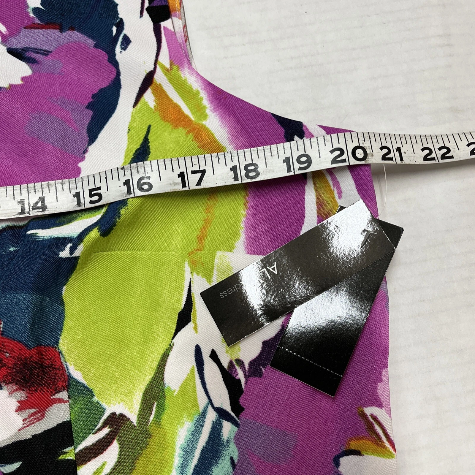 Abito ALYX donna 18 colorato astratto floreale cambio midi abbigliamento resort vacanze