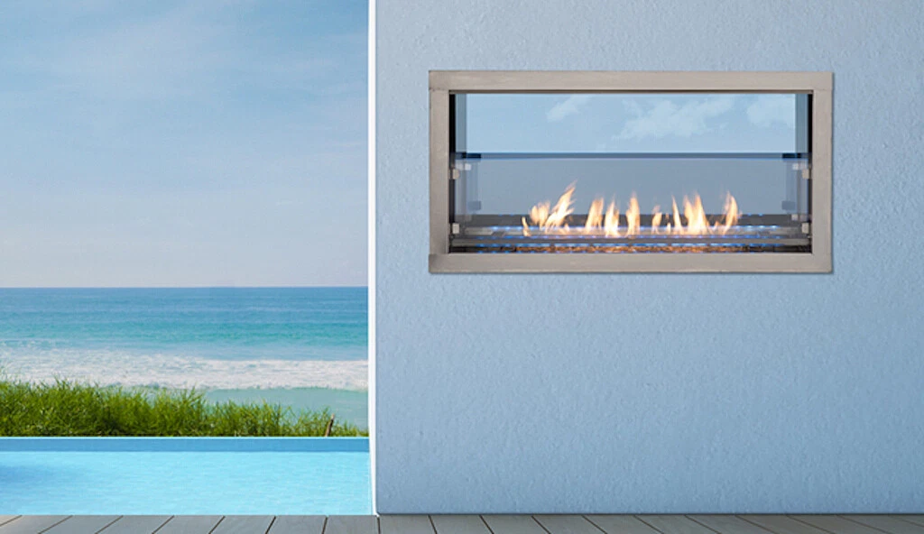 Superior 36u0026#034; VF Outdoor Linear Gas Fireplace w/ see thru kit-  ODLVF36ZEN | eBay