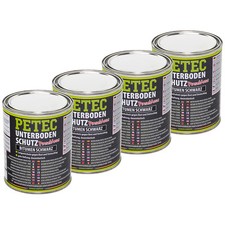 Petec Langzeit Unterbodenschutz 4x1000 ml Bitumen Versiegelung Unterboden Schutz
