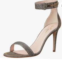 KATE SPADE NEW YORK NEW AUTH 399 Women's Metallic Leather Isa Sandals Size 6
