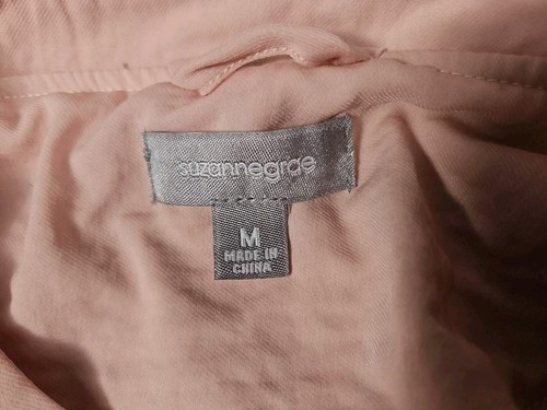 Suzanne Grae Ladies Size M 12 14 Dusky Pink Zip Chiffon Style Jacket Holiday - Picture 8 of 10