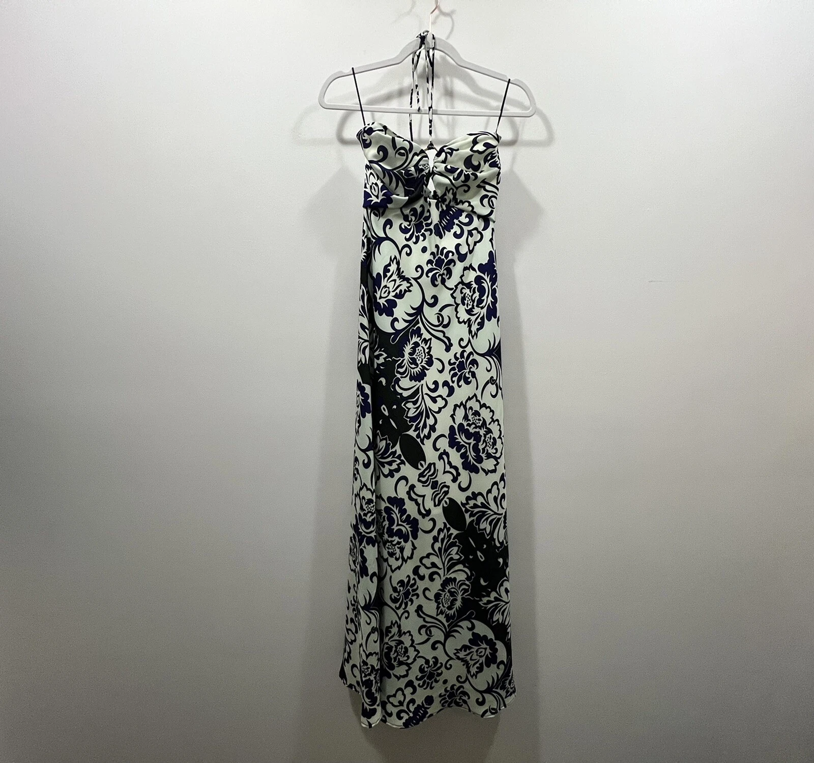 PALM ANGELS Maxi abito nuovo con etichetta ANTHROPOLOGIE DELFI Halter