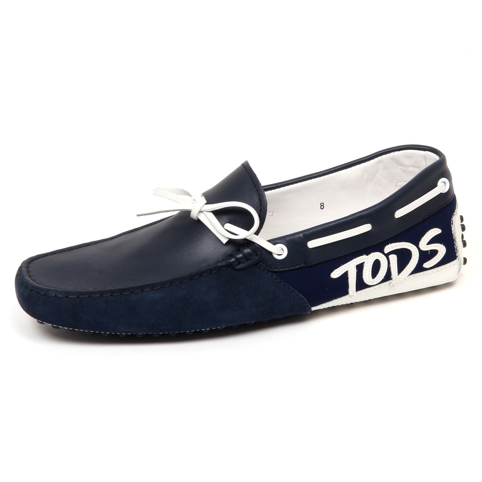 F0398 мужская обувь mocassino uomo bluwhite из ткани TOD S scarpeкожи 68990₽