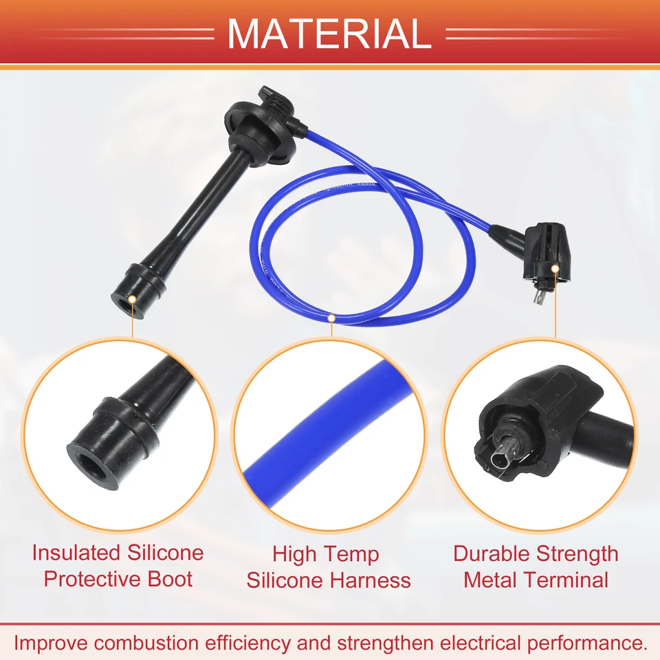 Cable de bobina de encendido de cable de bujía 3 piezas No.1903720011 para Toyota Camry Sienna Foto 4 de 4