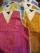 Da Cino Polyester Size M Lined Suit Vests New without Tags