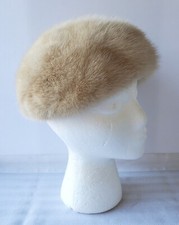 Gorgeous Vintage Marcelle Originals Blond Mink Fur Pillbox Hat
