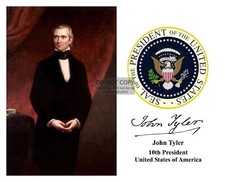 PRESIDENT JAMES KNOX POLK PRESIDENTIAL SEAL AUTOGRAPHED 8X10 PHOTOGRAPH