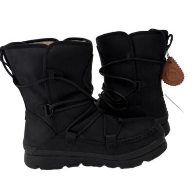 Manitobah Women's Waterproof Pacific  Half Winter Boot Black Sz 7/7.5/8/8.5/9