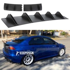 For Mitsubishi Lancer 31 Rear Diffuser Shark Fins Bumper Splitter Spoiler Lip