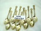 set of 10 WHITING GORHAM DRESDEN STERLING SILVER  DEMITASSE SPOON GOLD WASH