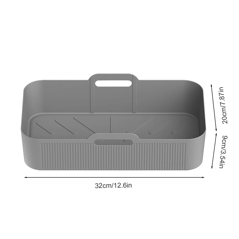 Air Fryer Silicone Pot Baking Basket Oven Non Stick Reusable Liner Rectangle