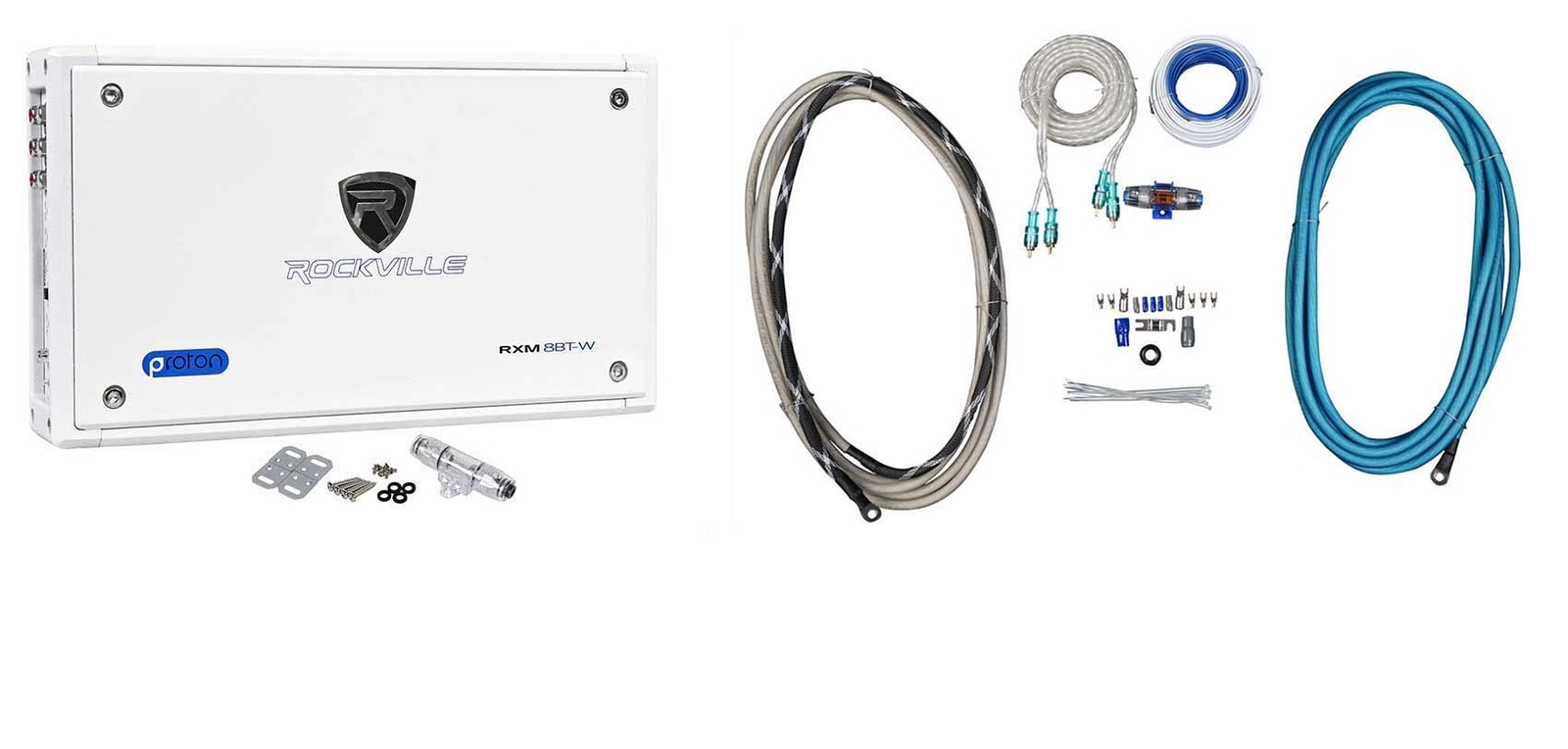 Rockville RXM8BTW 8-канальный 1500-ваттный Морской Bluetooth-усилитель для лодок Комплект усилителей