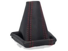 SCHALTMANSCHETTE FUR SKODA OCTAVIA 3 5E 2013-2019 SCHALTSACK LEDER NAHT ROT