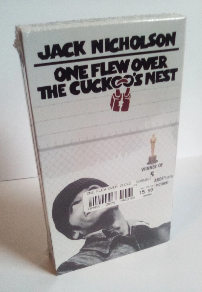 One who Flew over the Cuckoos Nest (Factory Sealed VHS 1975/1997) Jack Nicholson - Imagem 3 de 4
